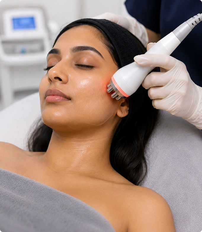 RF skin tightening treatment for facial rejuvenation and smooth skin.